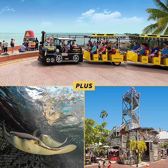 Conch Tour Train, Key West Aquarium and Key West Shipwreck Museum